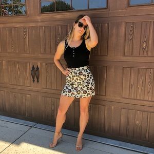 Topshop leopard skirt XS